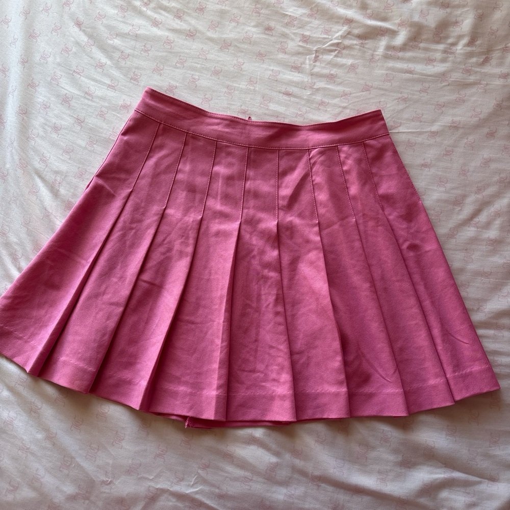 Pink Pleated Women's Skirt